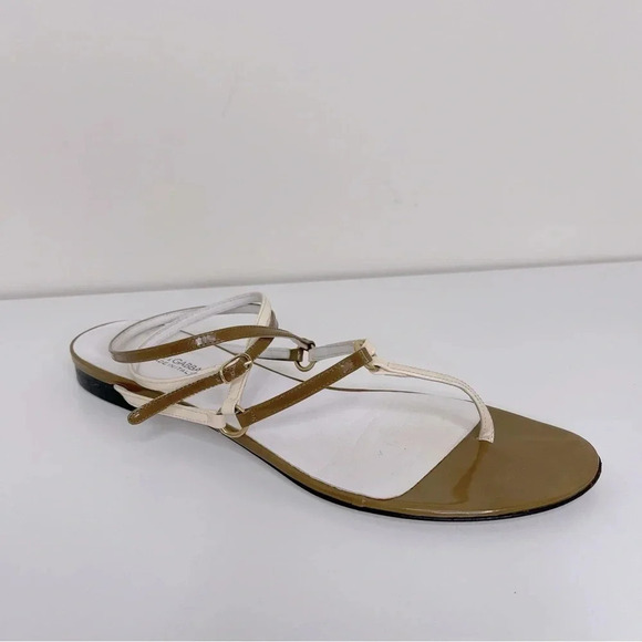 Dolce & Gabbana Patent leather thong sandals wrap boho 90s Size 11 - Picture 5 of 11